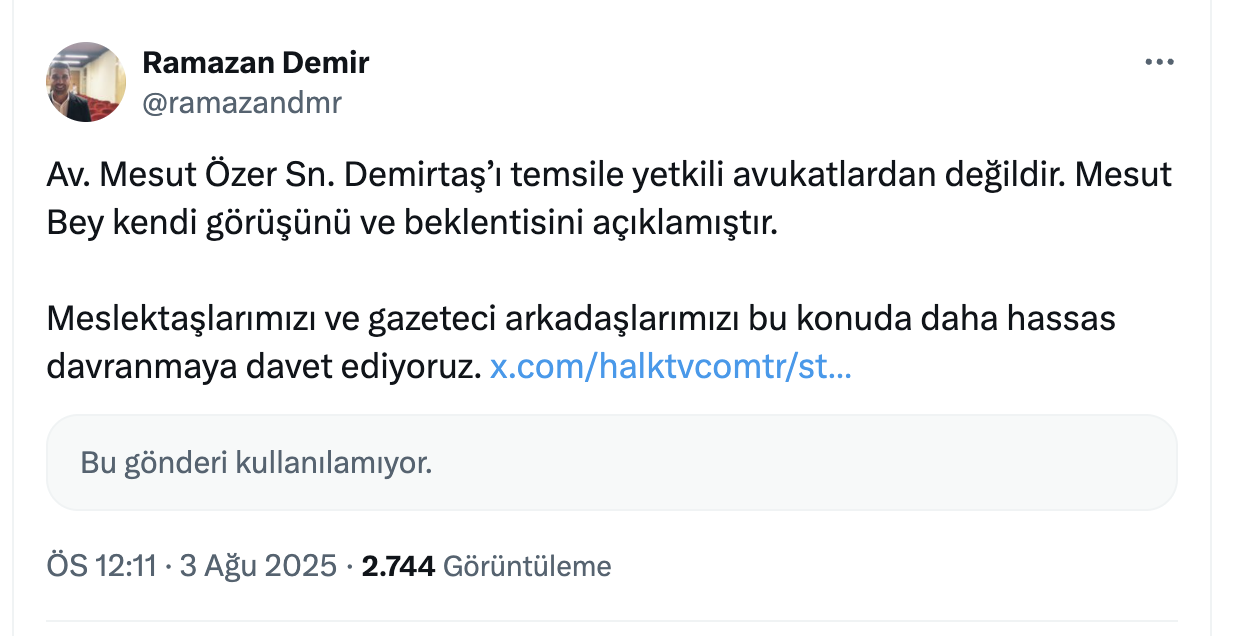Demirtaş’ın durumu ve tahliye beklentileri