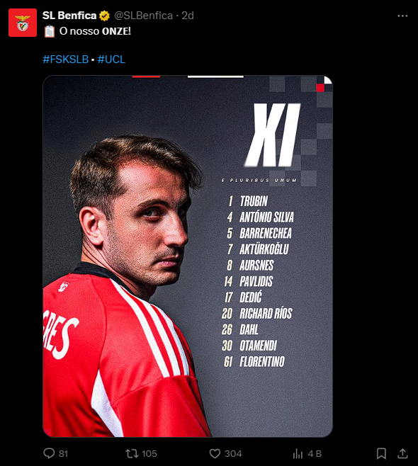 Fenerbahçe ile Benfica arasındaki Şampiyonlar Ligi karşılaşmasının kadro paylaşımı günün konusu oldu