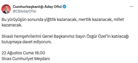 CHP liderleri Sivas mitingine çağrı yapıyor