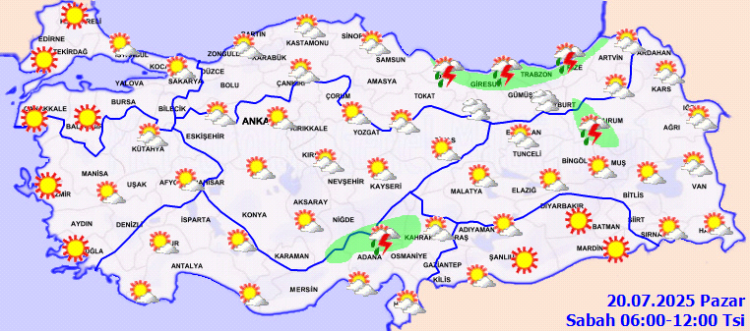 Kastamonu, Çankırı ve Ankara’nın kuzeyine ‘kuvvetli yağış’ uyarısı! Yurtta bugün hava nasıl?