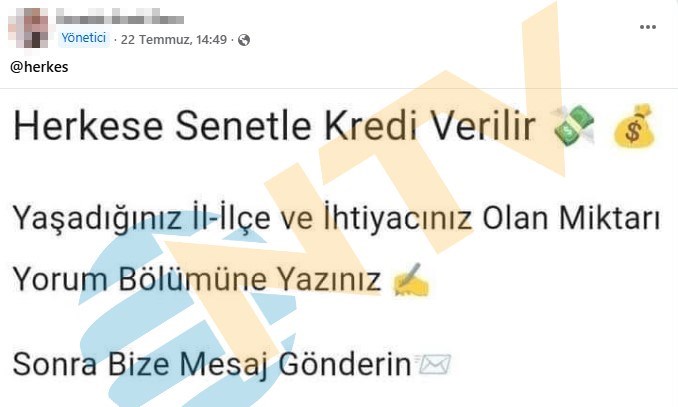 Tefecilik ve Yasal Dışı Kredi