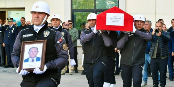Pursaklar’da Şehit Olan Polis Memuru Ahmet Türkoğlu İçin Ankara’da Resmi Tören Düzenlendi