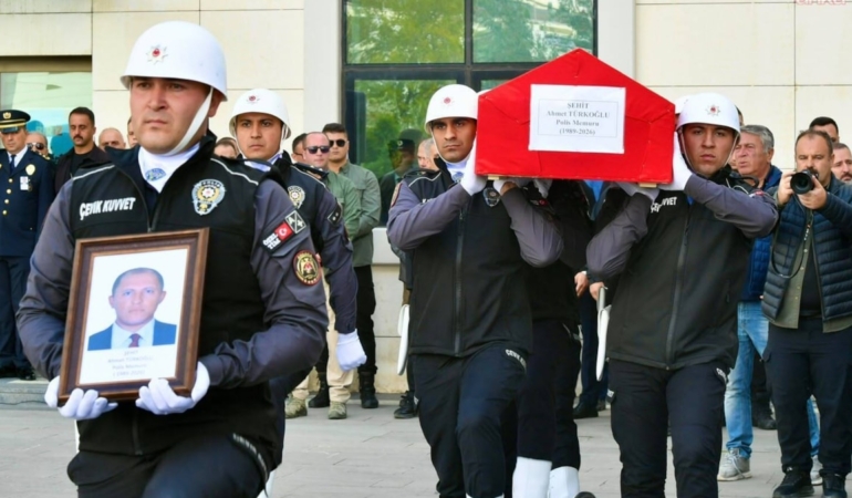 Pursaklar'da Şehit Olan Polis Memuru Ahmet Türkoğlu İçin Ankara'da Resmi Tören Düzenlendi